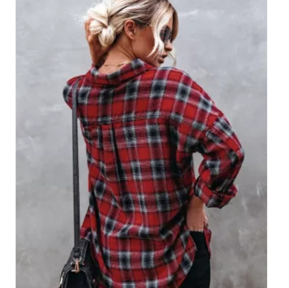 ❣New boutique plaid shirt NWOT - Picture 5 of 13